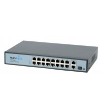 MaxLink PSAT-19-16P-250 PoE switch, 18x LAN/16x PoE 250m, 1x SFP, 802.3af/at, 150W